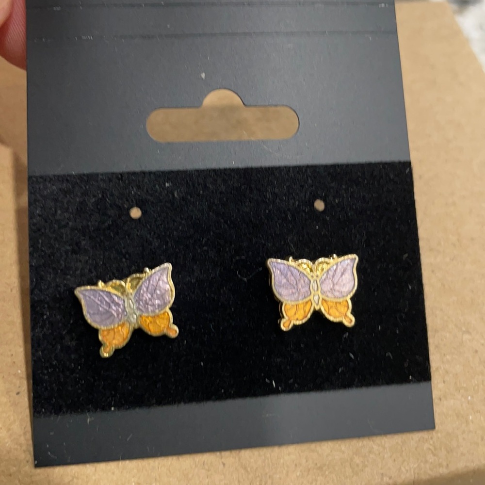 Butterfly stud earrings